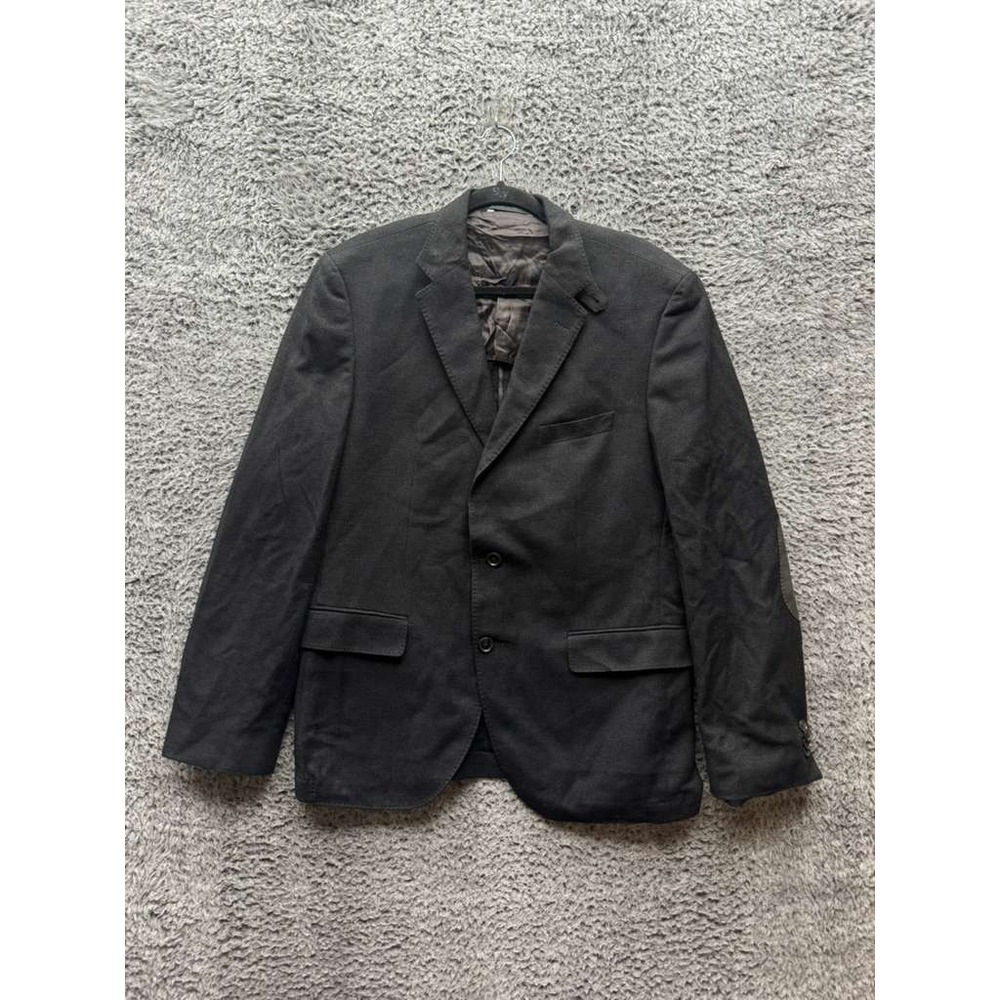 Boss Hugo Boss Wool-Blend Two-Button Notch Blazer Jacket Black‎ Mens Size 42R
